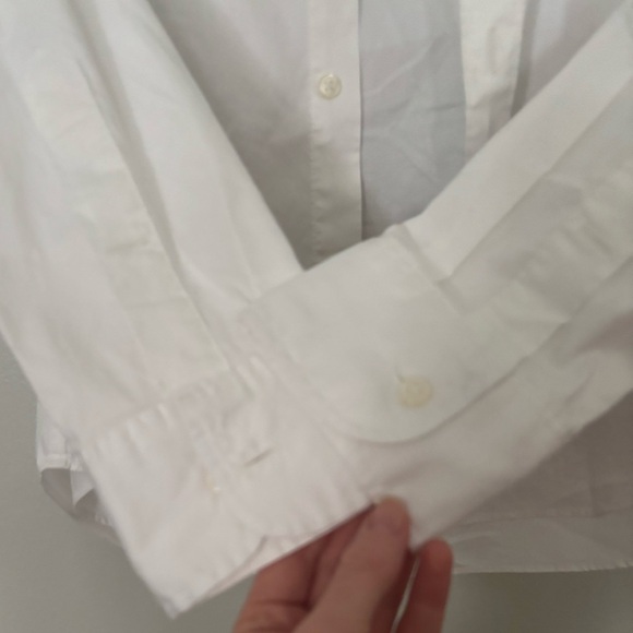 J.Crew Men’s Straight Classic White Button Down Long Sleeve Shirt Size Small - Picture 4 of 6
